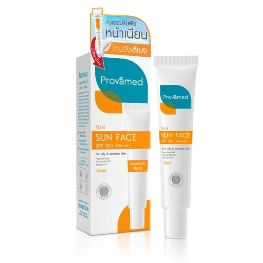 PROVAMED Sun Face Non Chemical Sunscreen SPF 50 PA+++ Beige 30g Sensitive Skin