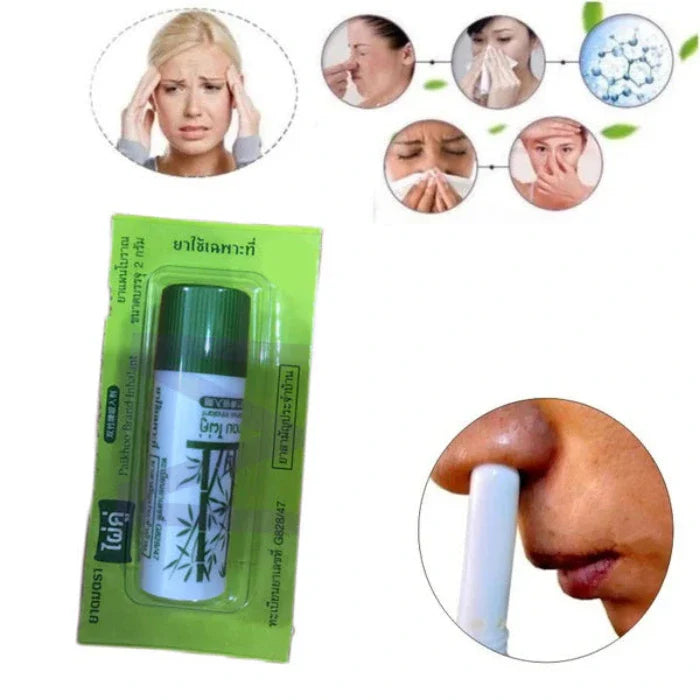 Paikhoo Herbal Inhaler demonstration for nasal congestion dizziness and aroma therapy