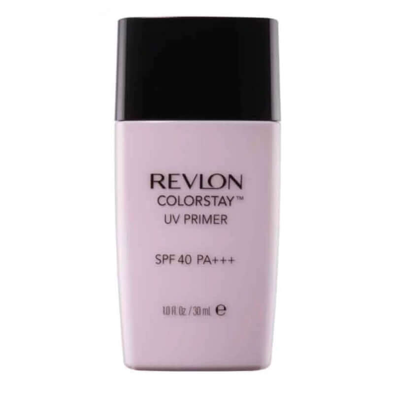 Revlon ColorStay UV Primer bottle with a black cap on a plain white background.