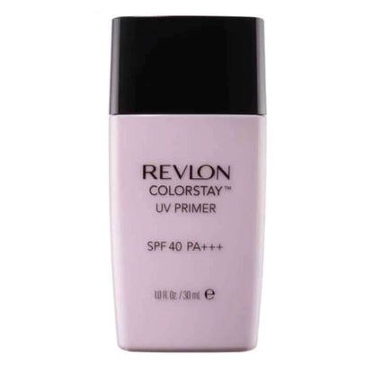 Revlon ColorStay UV Primer bottle with a black cap on a plain white background.