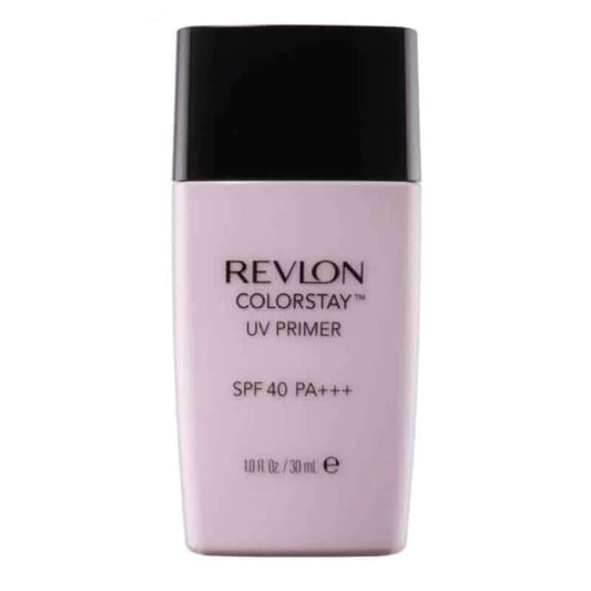 Revlon ColorStay UV Primer bottle with a black cap on a plain white background.