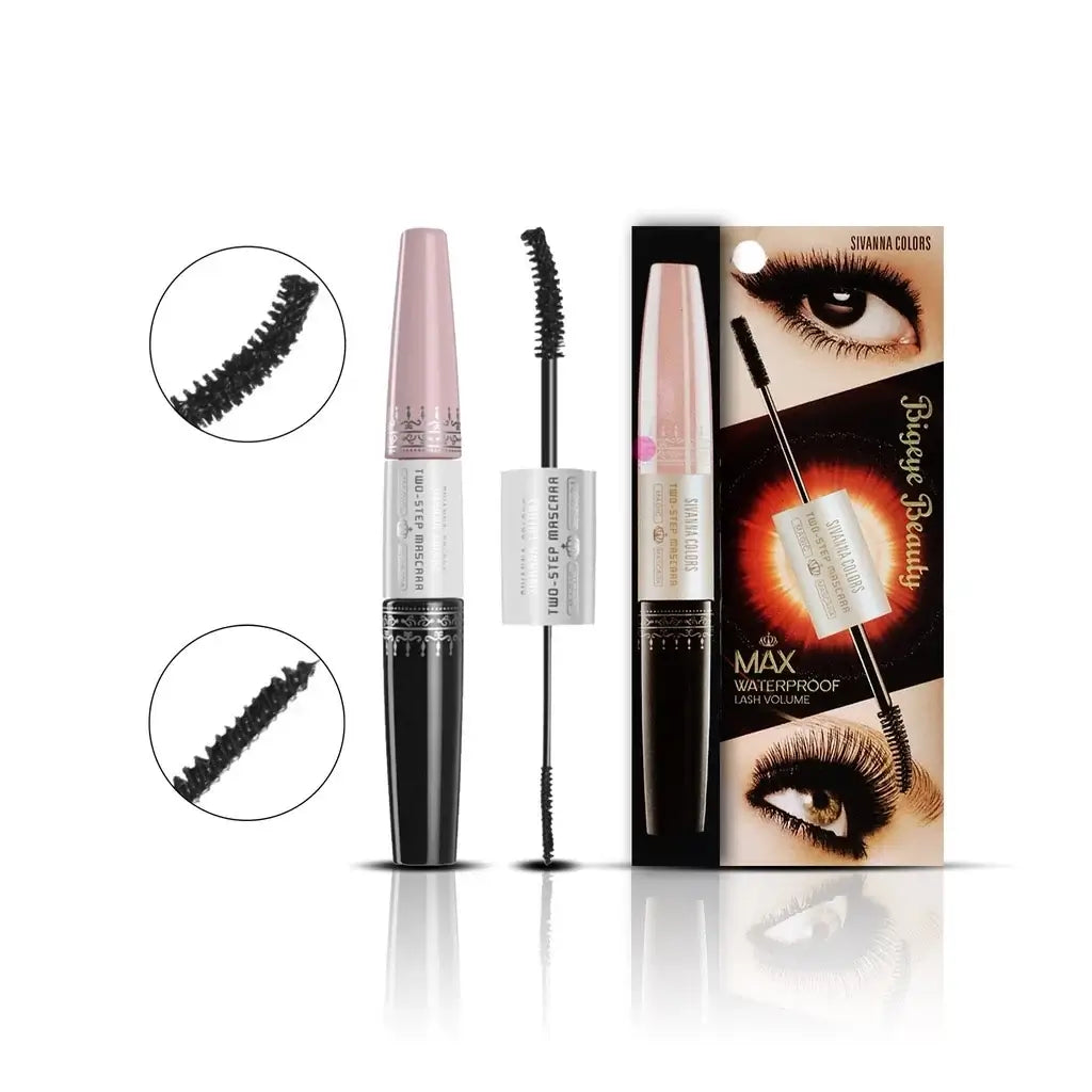 SIVANNA Two Step Mascara product set with packaging and brushes