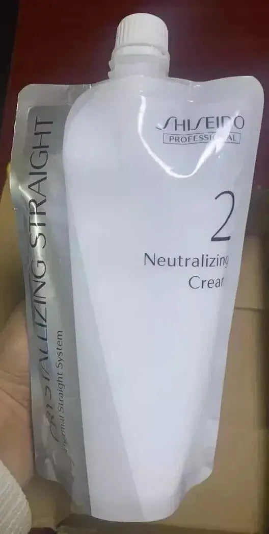 Shiseido Crystallizing Straight neutralizing cream back package 400g