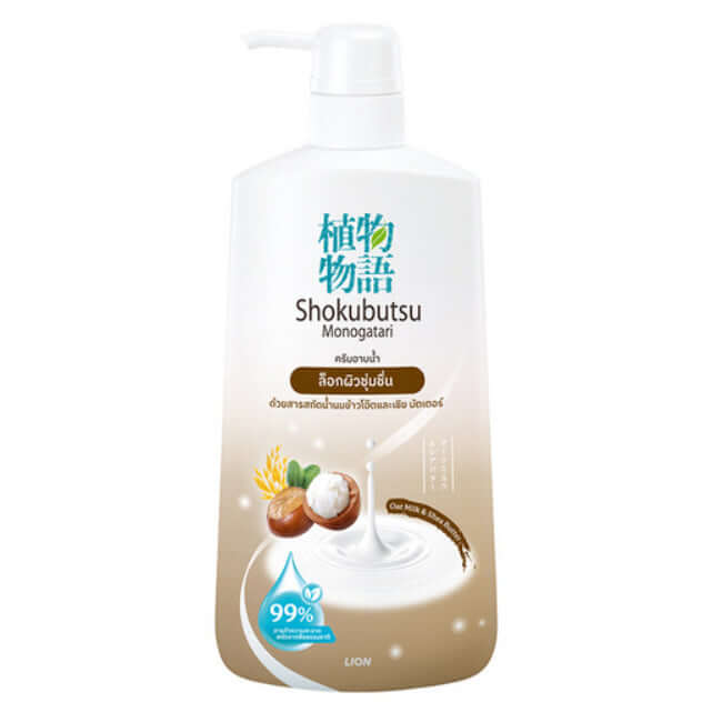 Shokubutsu Oat Milk Shower Cream pump bottle 400ml