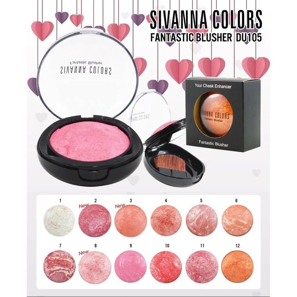 Sivanna Colors Fantastic Blusher Shade Palette and Packaging Display