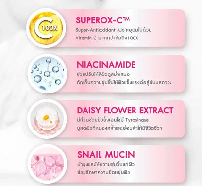 Snail White Body Wash Healthy Glow Niacinamide Superox C Formula 500ml