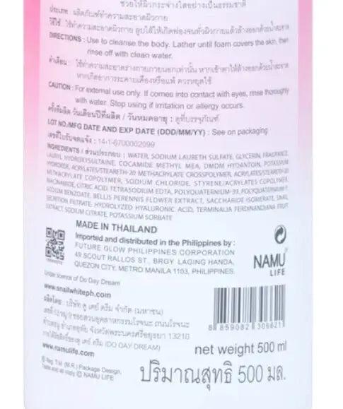Snail White Body Wash Healthy Glow Niacinamide Superox C Formula 500ml