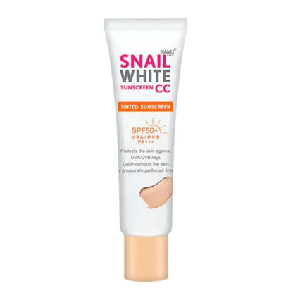 Snail White Sunscreen CC SPF50+ PA+++ Tinted Sunscreen Cream Tube Front View