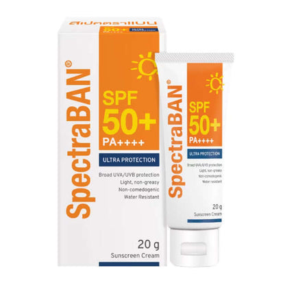 SpectraBAN SPF50 Sunscreen Ultra Protection Cream with Box Front View
