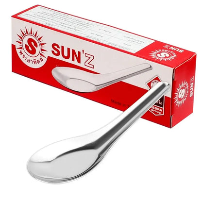 Sun Stainless Steel Spoons Chinese Asian soup spoon with original red product box