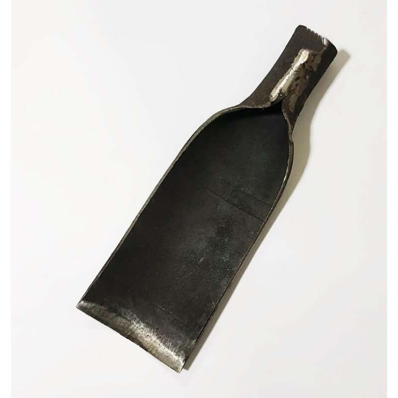 A heavy-duty black iron Thai Spade Head Shovel on a plain white background.