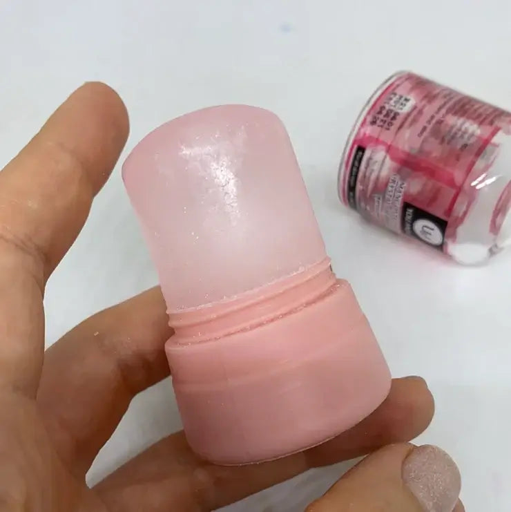 U&I Alum Deodorant stick in hand showcasing the crystal formula, perfect for alcohol-free care, 45g.