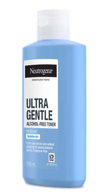 Neutrogena Alcohol Free Toner front label dermatologist tested facial toner 150mL