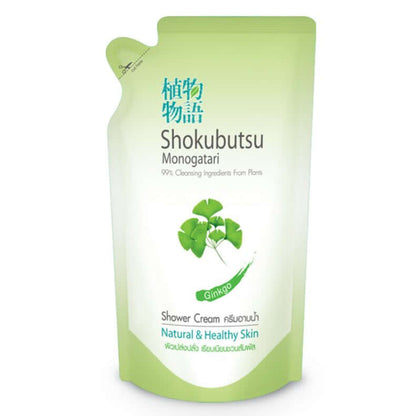 Shokubutsu Ginkgo Shower Cream Refill Pouch Ginkgo Natural Healthy Skin