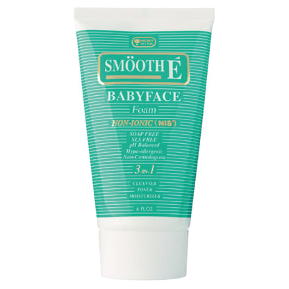 Smooth E Babyface Foam gentle facial cleanser packaging product image