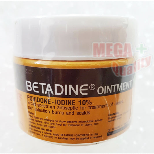 Betadine Ointment 50g with povidone iodine 10 percent antiseptic treatment for skin infections ulcers burns and scalds