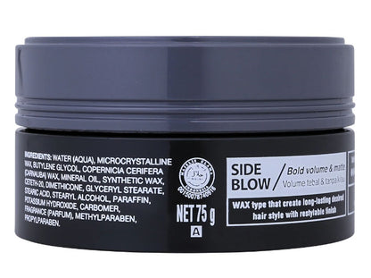 Gatsby Styling Wax Matte Hard 75g back label ingredients and barcode