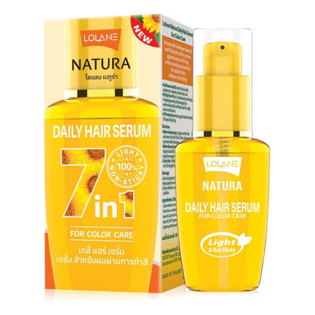 Lolane Natura Color Hair Serum Sunflower Oil Packaging Front View 50ml