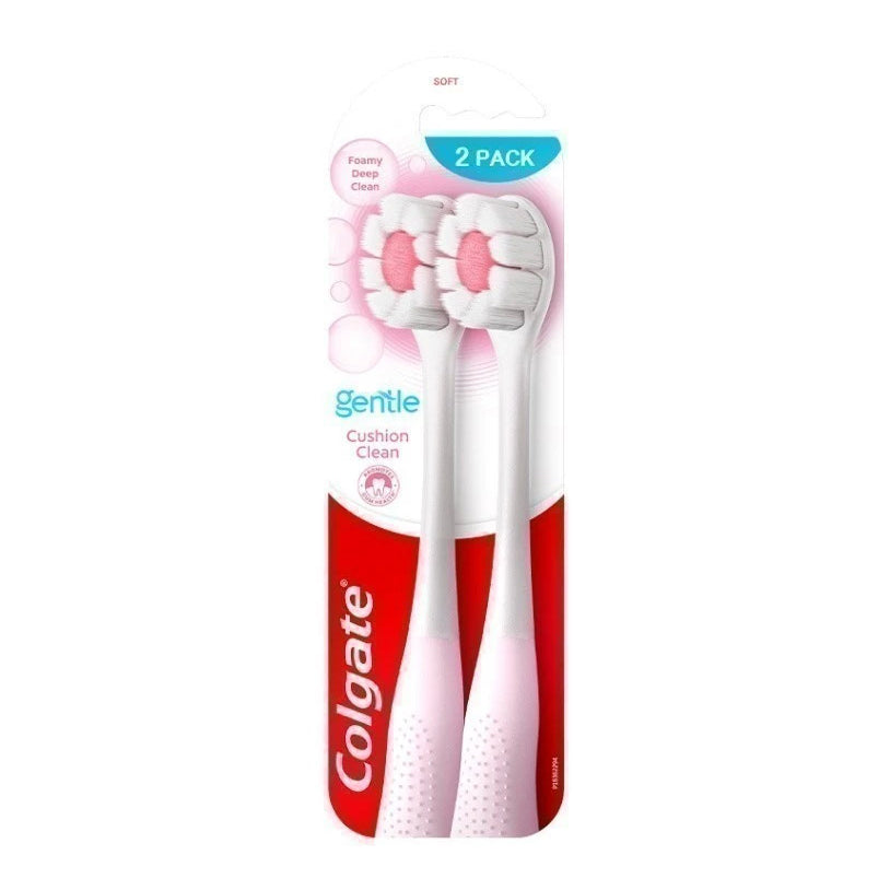 Colgate Cushion Clean Toothbrush single pack front view showing cushioned soft head