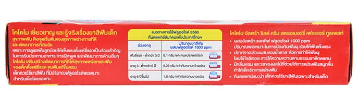 Kodomo Kids Toothpaste back label ingredients and information view