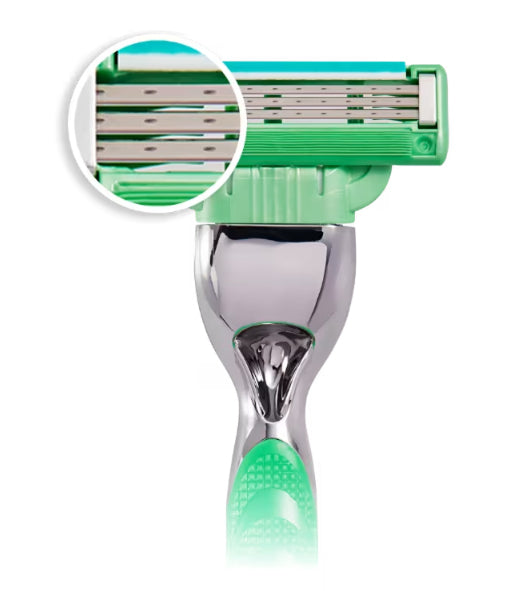 Gillette MACH3 Sensitive Razor with DuraComfort Blades and Lubricating Strip
