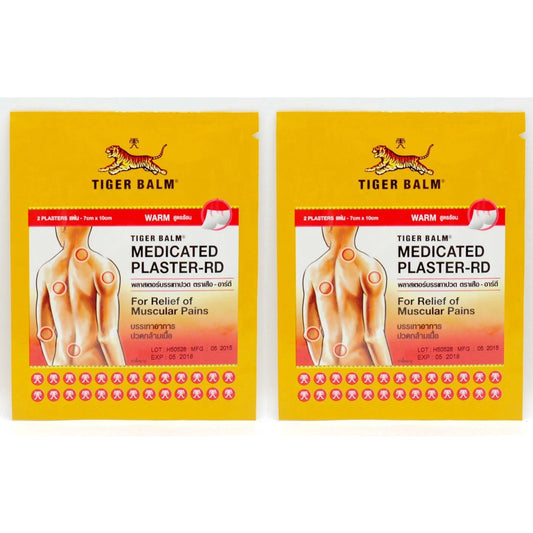 Tiger Balm Medicated Plaster Warm 2 Packs for Muscle Pain Relief