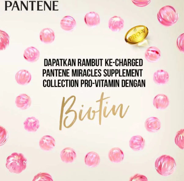 Pantene 3 Minute Miracle biotin strength conditioner product display design