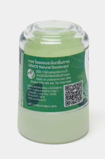 GRACE Aloe Vera Natural Crystal Deodorant stick packaging back label details
