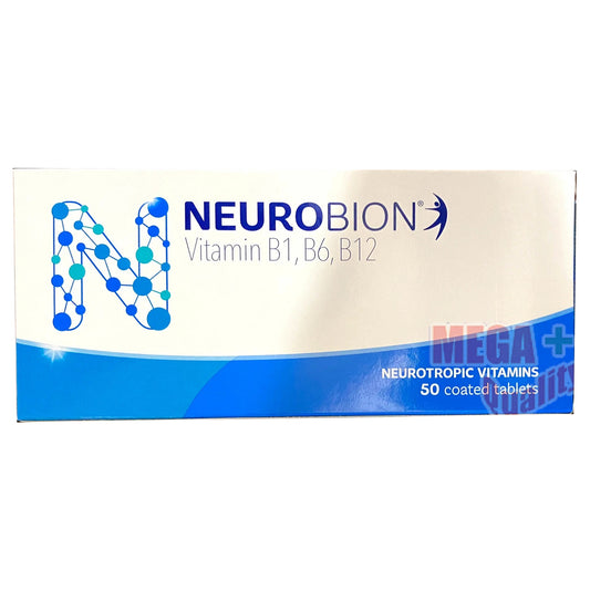 Neurobion Vitamin B Complex box packaging showing Merck design and blue molecular logo