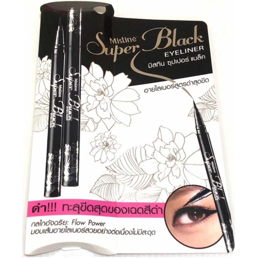 Mistine Super Black Eyeliner full packaging front display