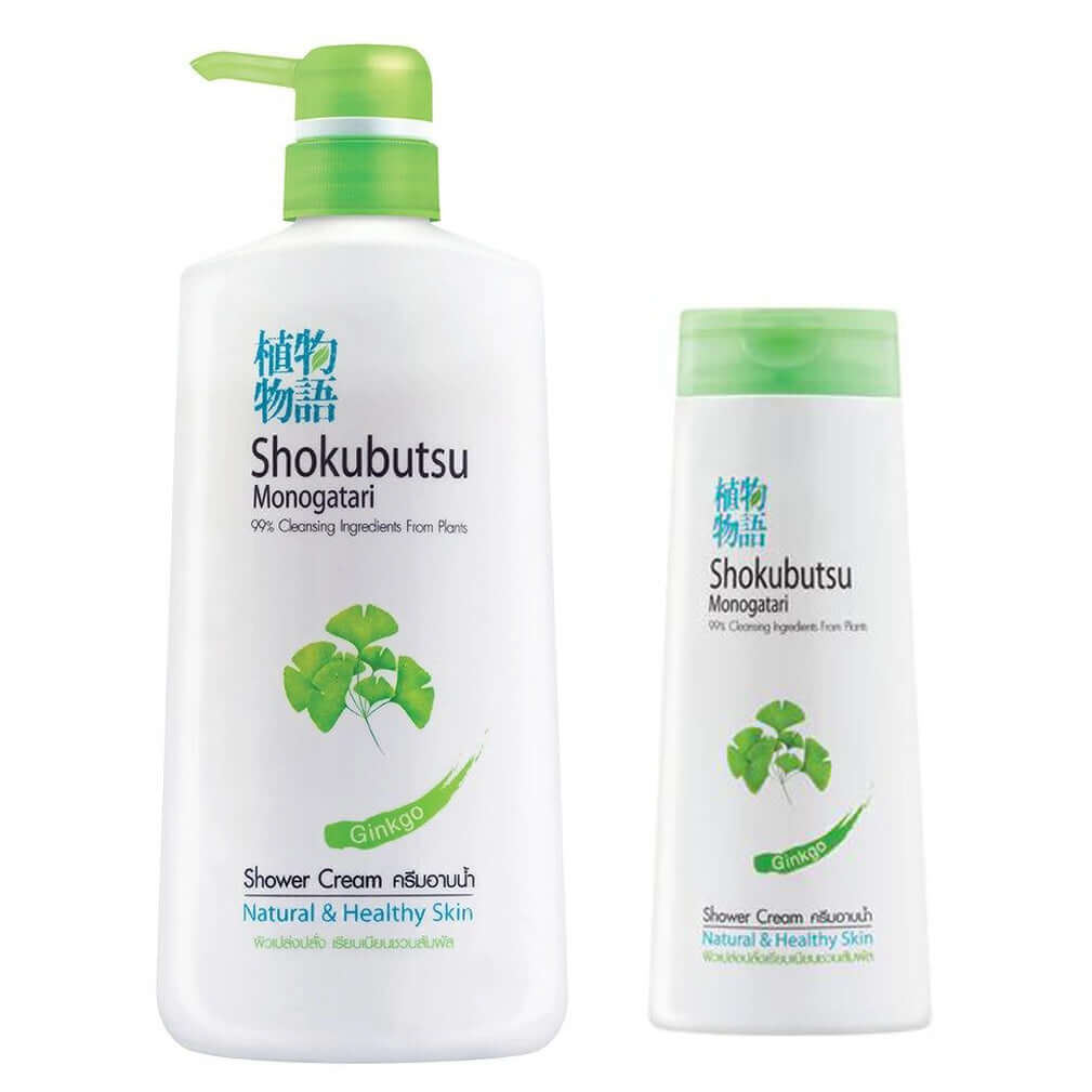 Shokubutsu Ginkgo Shower Cream Gift Set with Pump Bottle