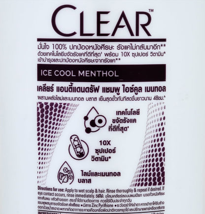 Clear Ice Cool Menthol Shampoo Anti Dandruff Scalp Care Packaging Front