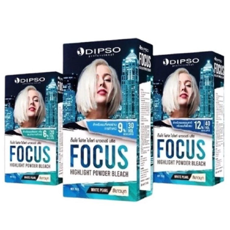 DIPSO Focus Bleach Powder multiple boxes and kit set display