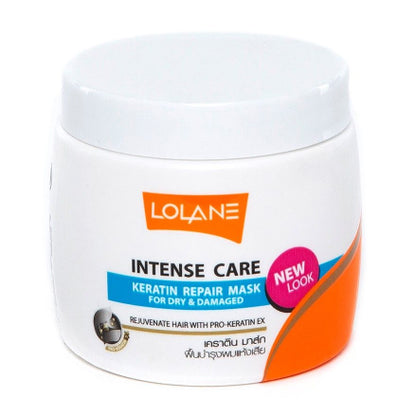 Lolane Keratin Repair Mask Intense Care keratin repair treatment container front view