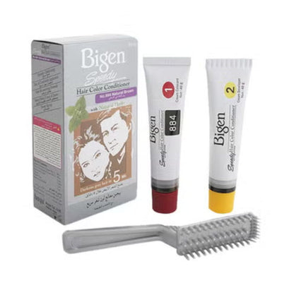 Bigen Speedy Hair Color kit contents cream tube and applicator set