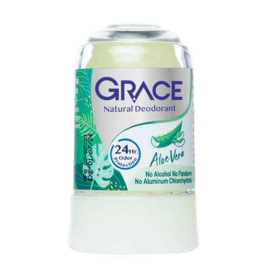GRACE Aloe Vera Natural Crystal Deodorant stick packaging front view 70g