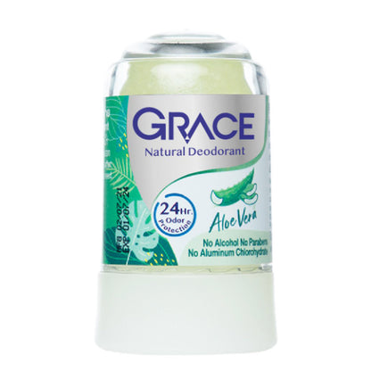 GRACE Aloe Vera Natural Crystal Deodorant stick packaging front view 70g