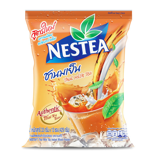 Nestea Instant Thai Milk Tea Mix Powder 429g bag showing Cha Yen iced tea image.