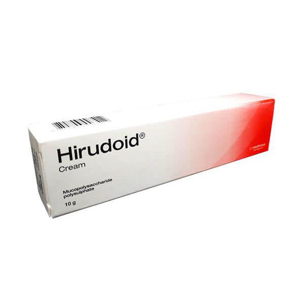 Hirudoid Cream 10g for treating bruises swelling scars inflammation and sunburn