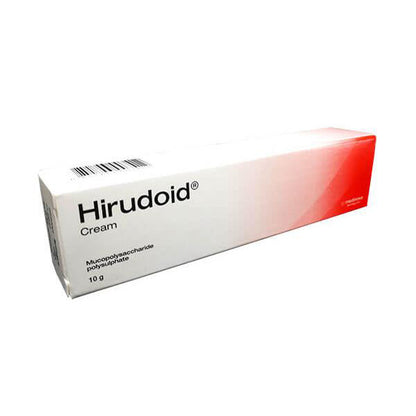 Hirudoid Cream 10g for treating bruises swelling scars inflammation and sunburn