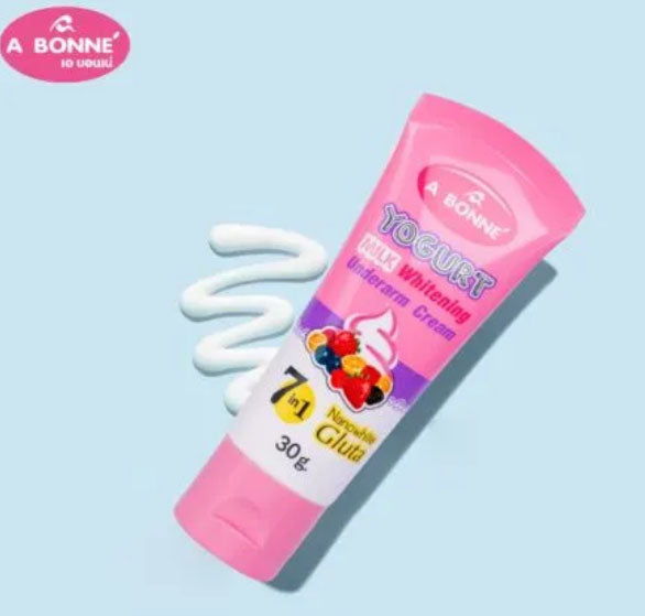 A BONNE Underarm Cream Yogurt Milk 30g tube angled product display