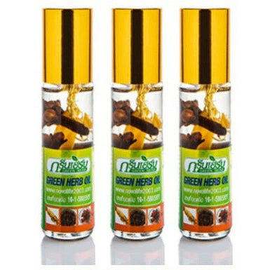 Green Herb Oil Roll-On with Ginseng and Aromatic Herbs for Refreshing Relief 8cc