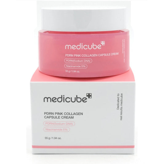 Medicube PDRN Pink Collagen Capsule Cream 55g with box packaging front view