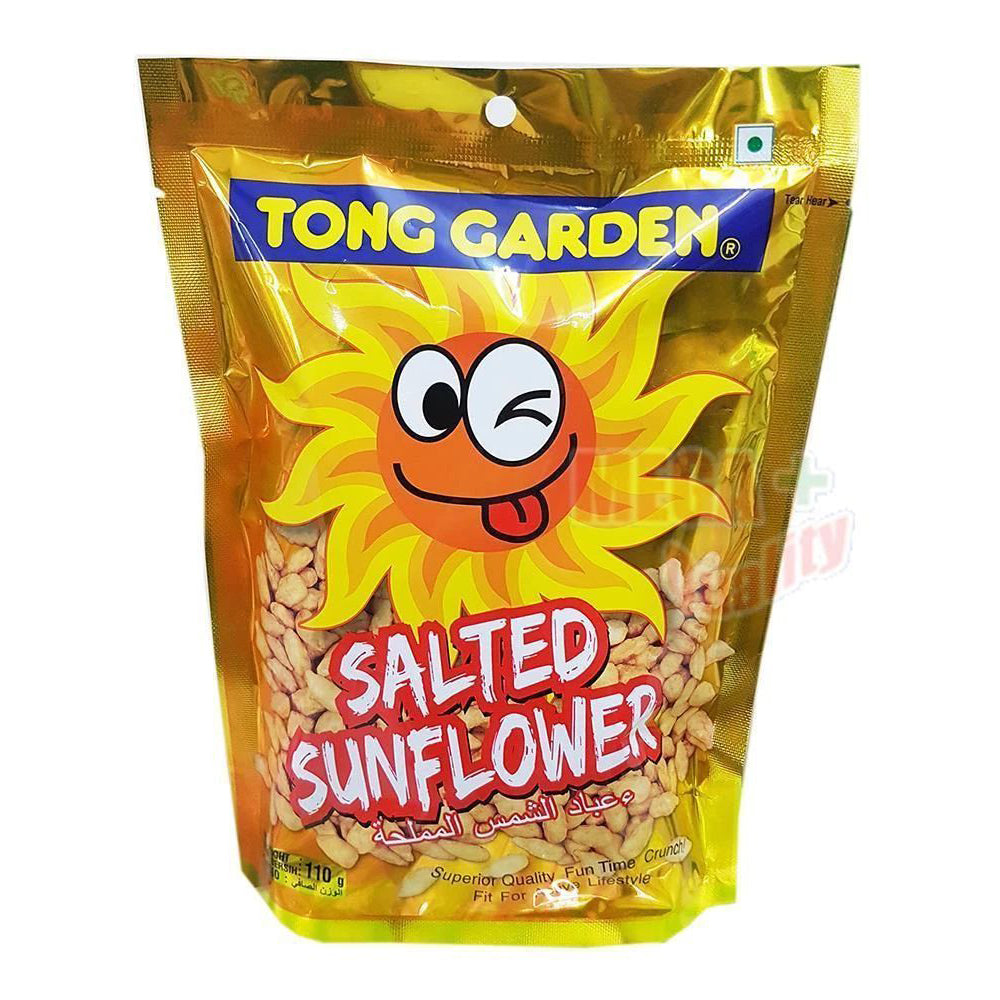 Tong Garden Salted Sunflower Seeds 110g crunchy snack pouch front view