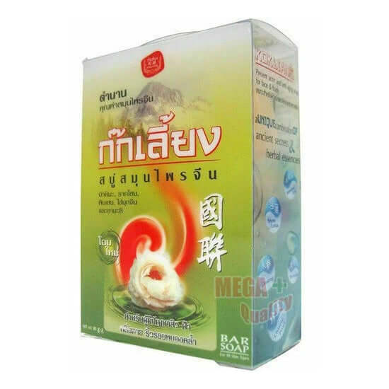 Kokliang Herbal Soap Anti Acne box front packaging with Chinese herbal design