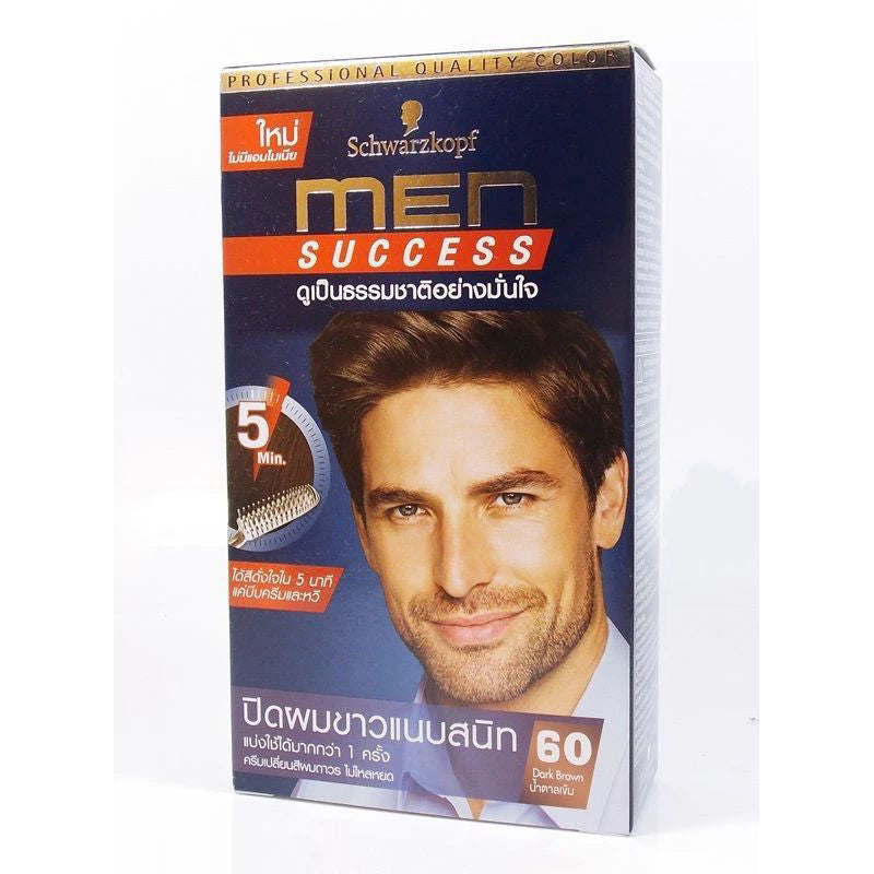 Schwarzkopf Men Success 60 Dark Brown 5 Minute Professional Hair Color packaging