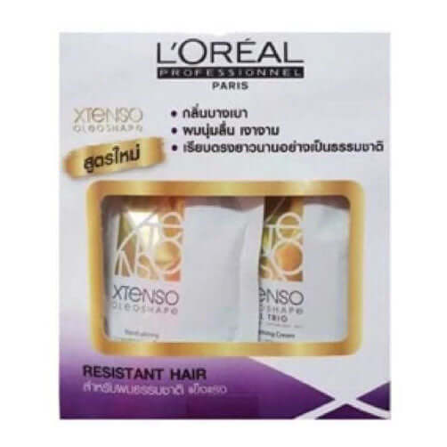 Loreal Xtenso Resistant Kit hair straightening cream box front view