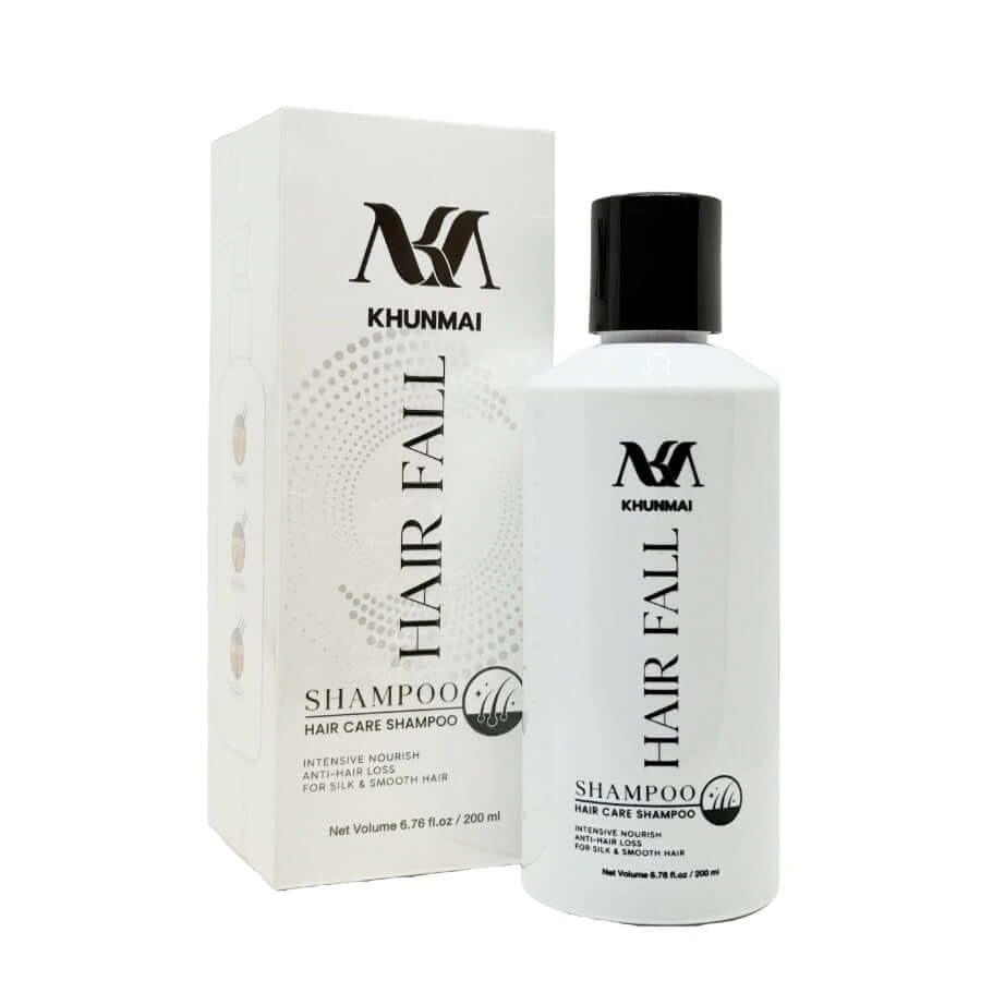 KHUNMAI Hair Fall Shampoo product bottle with retail box packaging