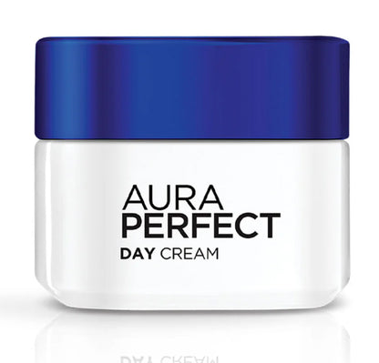 L'Oréal Paris Aura Perfect Day Cream jar front view showing product label