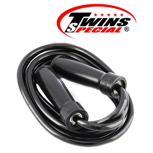 Twins Special Jump Rope SR2 black heavy duty skipping rope for Muay Thai training
